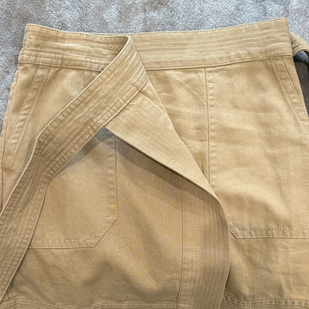 Banana Republic Camel Utility Mini Skirt with Tie Waist